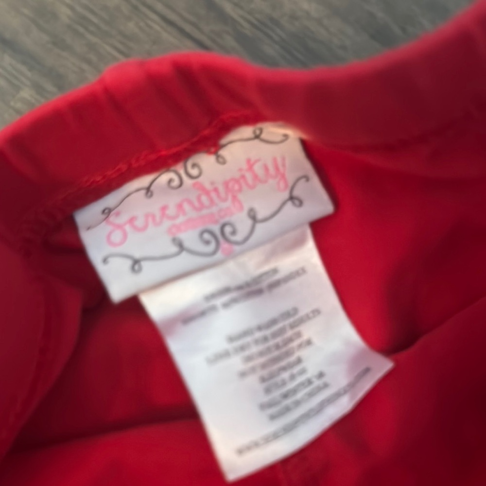 Red Ruffle Hem Shorts - Picture 2 of 2